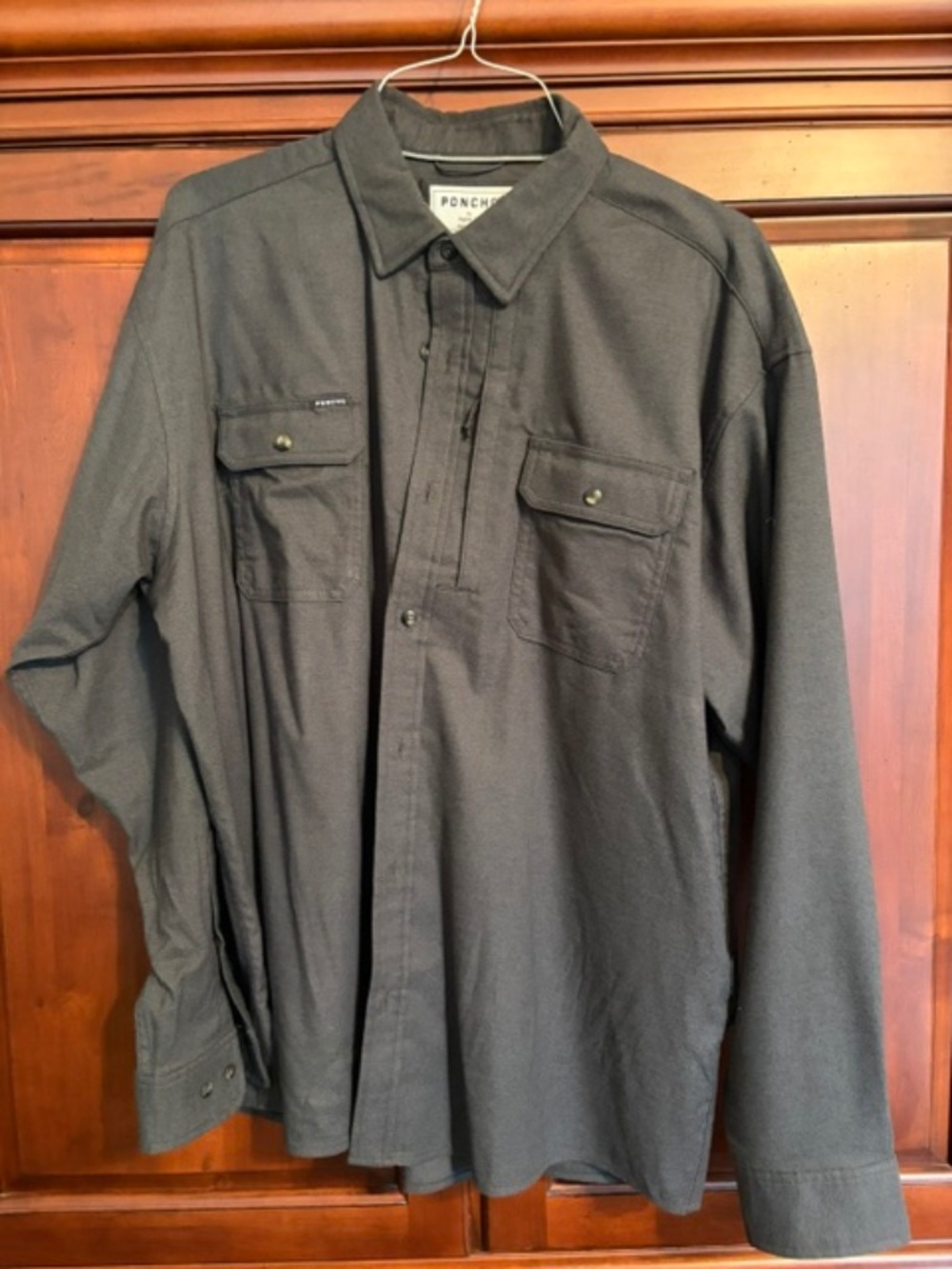 Pancho Gray Mens Button Shirt XL NWOT
